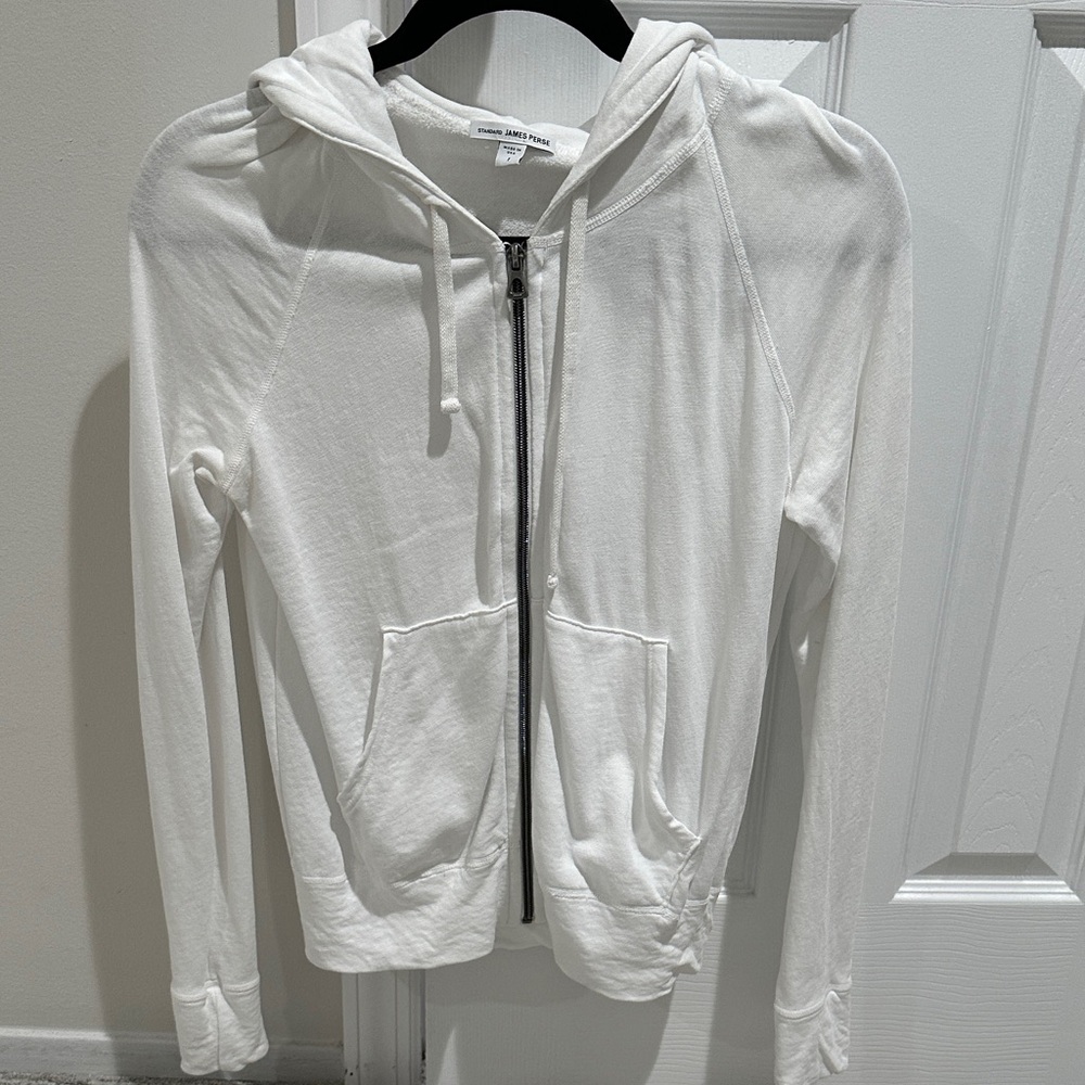 James Perse White Hoodie